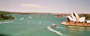 Sydney Opera House viewed from the Harbour Bridge